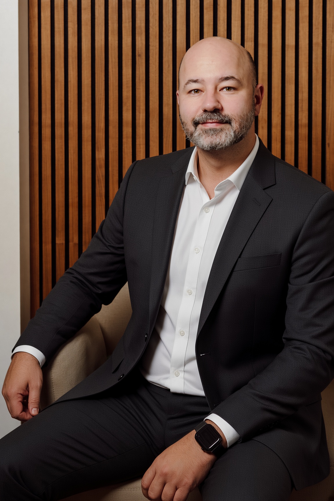 Luiz Calado, PhD em Finanças e CFP®, sentado em ambiente de escritório